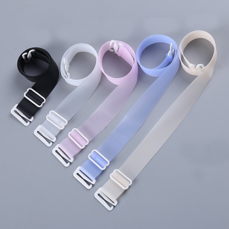 Women 1.8cm Wide Backless Clear Bra Straps Non Slip Transparent Bra Strap Adjustable Bra Extender Accessories