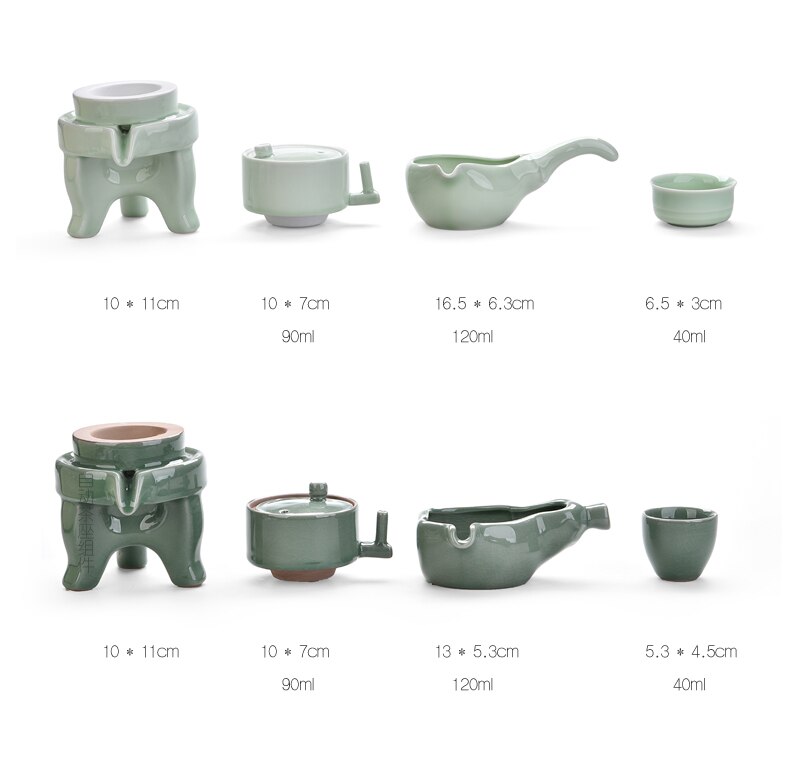 Semiautomatic Kung Fu Tea Set,6 tea cups and 1 tea pot,The most Tea