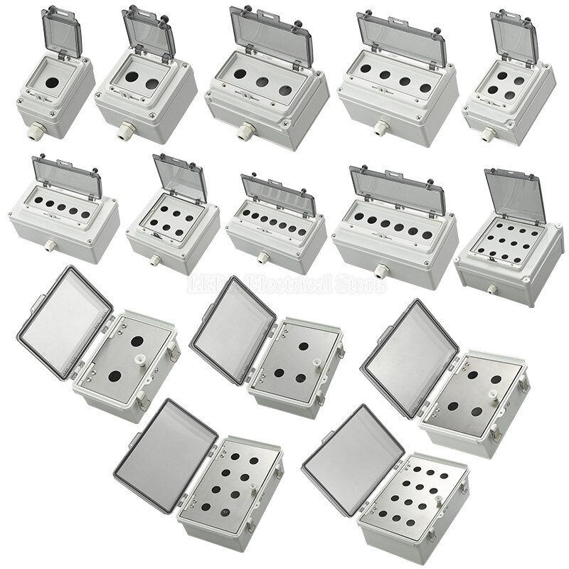 Indoor and outdoor waterproof button switch control box plastic rainproof electric control box box electrical protection cover