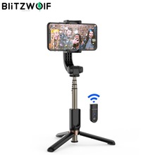 BlitzWolf Een-As Selfie Stick Handheld Gimbal Stabilizer bluetooth Afstandsbediening Statief Anti-schudden Automatische Balans Monopo