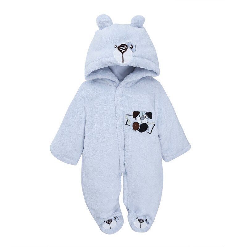 Vêtements d'hiver pour -né | Combinaison en laine chaude, une pièce, bebes 0-12M, combinaison à capuche, motif animal mignon pour bébé garçon et fille: 2 / 12M