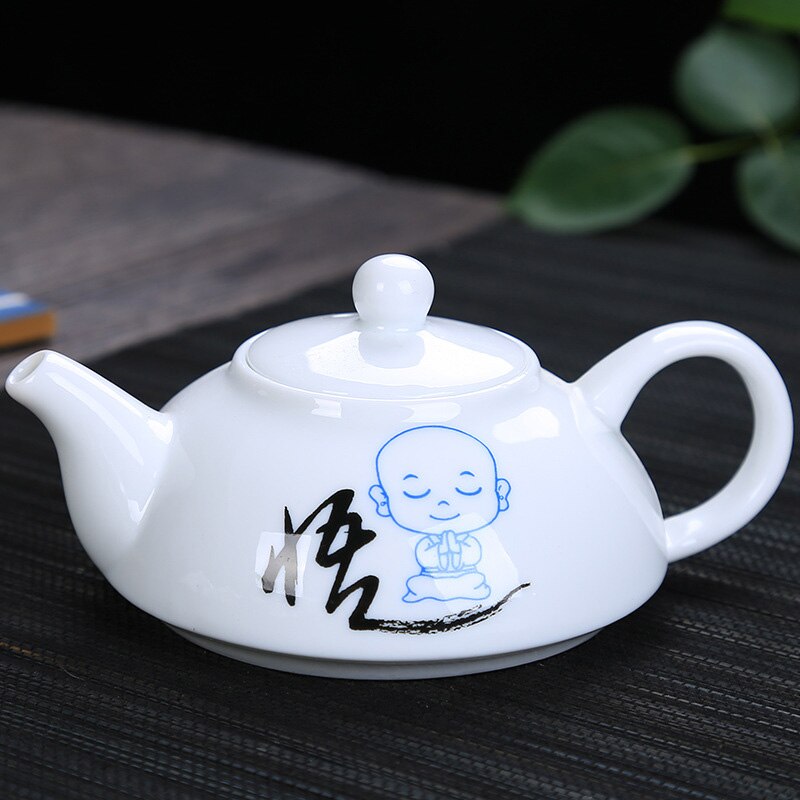 Prachtige blauw-witte porseleinen theepot, chinees drinkgerei, traditioneel landschapspatroon, theepot, keramische bloementheeset, theepot: 01