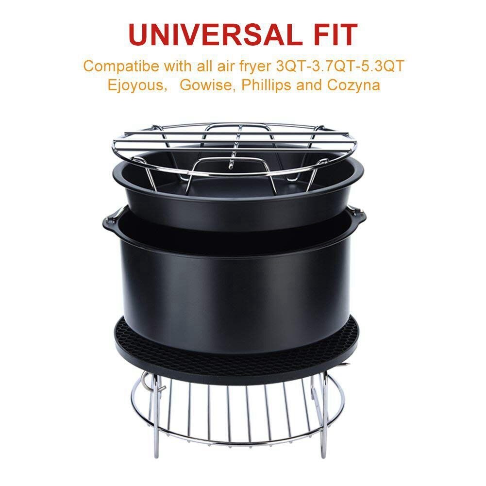 Electric Air Fryer Deep Oven Cooker with Recipe,1300 W, Time and Temperature Display, Touch-Screen Control, Detachable