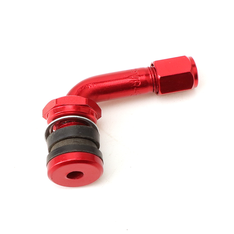 1 Pcs Alloy Rubber Straight valve/bend valve Tubeless Tyre Bicycle Auto Parts Tire Valve Accessories 5 colors: Red bend