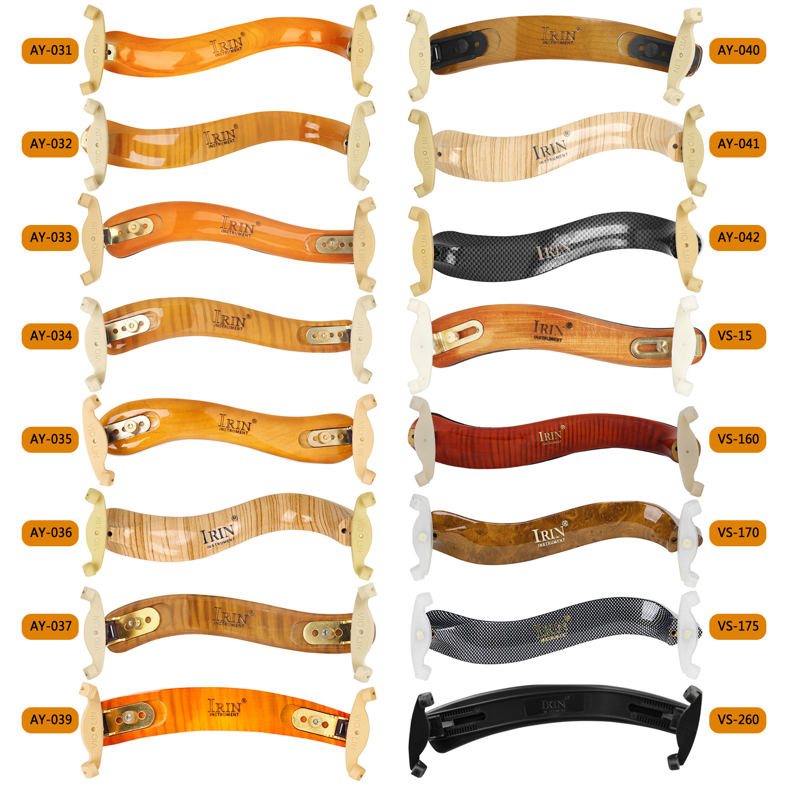 IRIN Violin Shoulder Rest Fiddle Shoulder Pad Chinrest Adjustable 3/4 4/4 Violin Shoulder Padded Rest Violin Accessories Parts