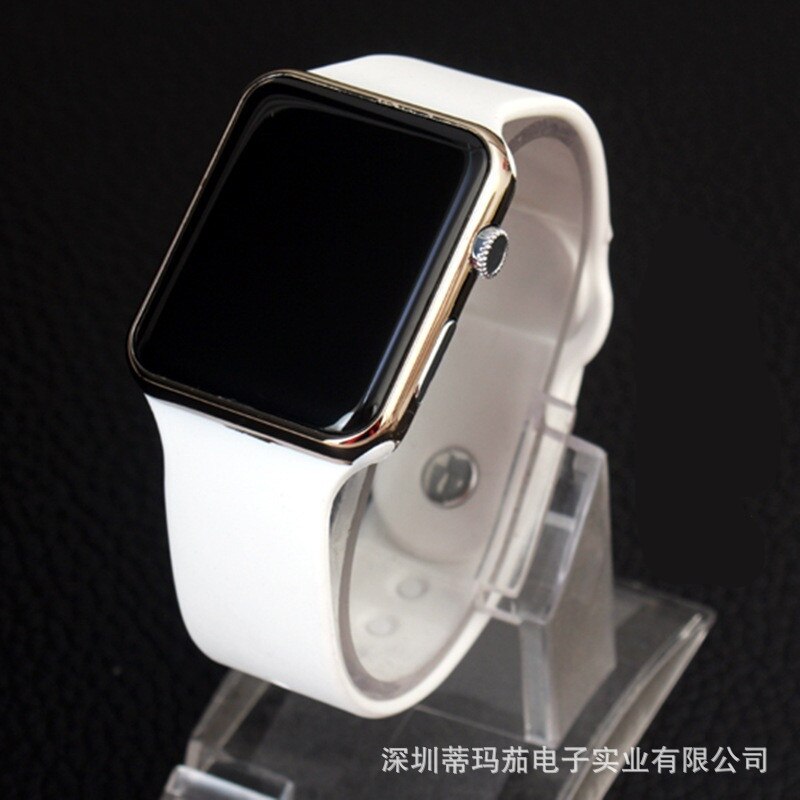 Modieuze Elektronische Studenten Kinderen Kijken Kinderen Horloges EEN Populaire Sport Silicone Led Band, Horloges Vierkante: 8