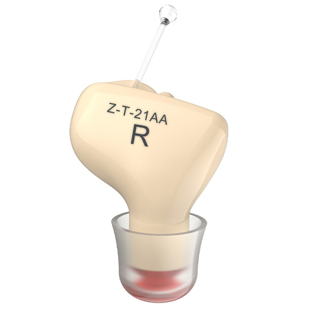 Aide auditive numérique invisible CIC avancé – Mini aide auditive sans fil claire, invisible et puissante pour la surdité des personnes âgées: orange