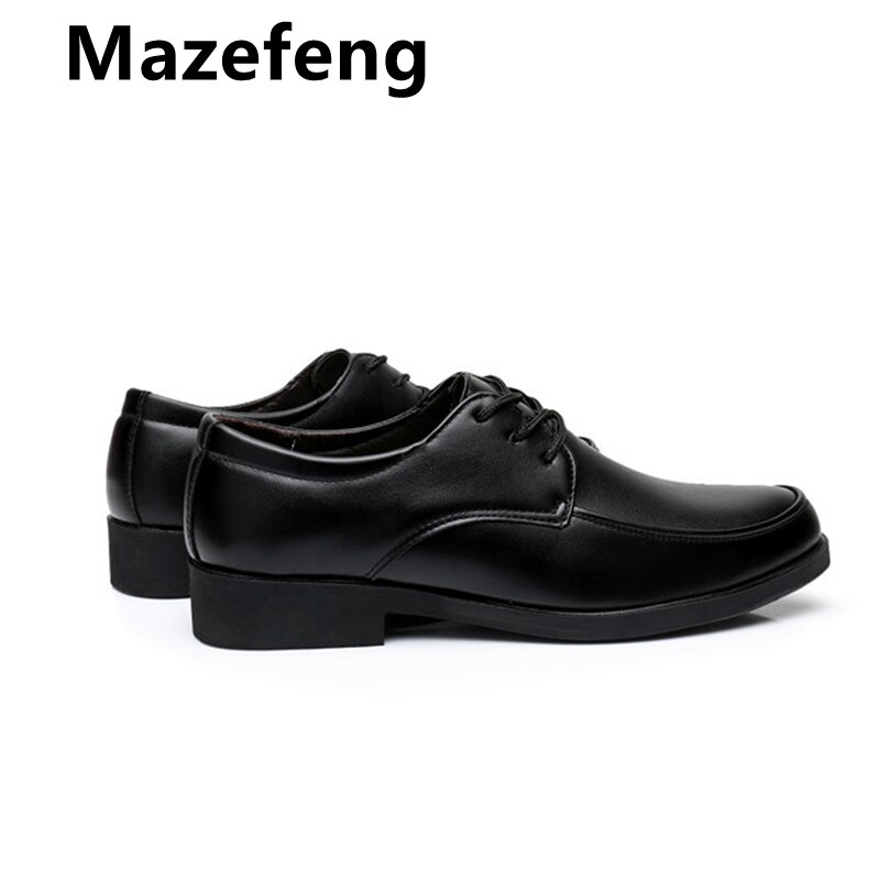 Mazefeng-zapatos formales de cuero para hombre, calzado informal de negocios, de , con punta redonda, transpirables, novedad de