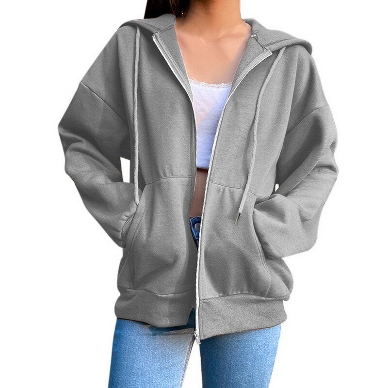 Women Casual Hooded Sweater Cardigan Jacket Casual Mid-length Outdoor Sports Jogging Fitness Training Hoodie Sweatshirt: XXL / A4