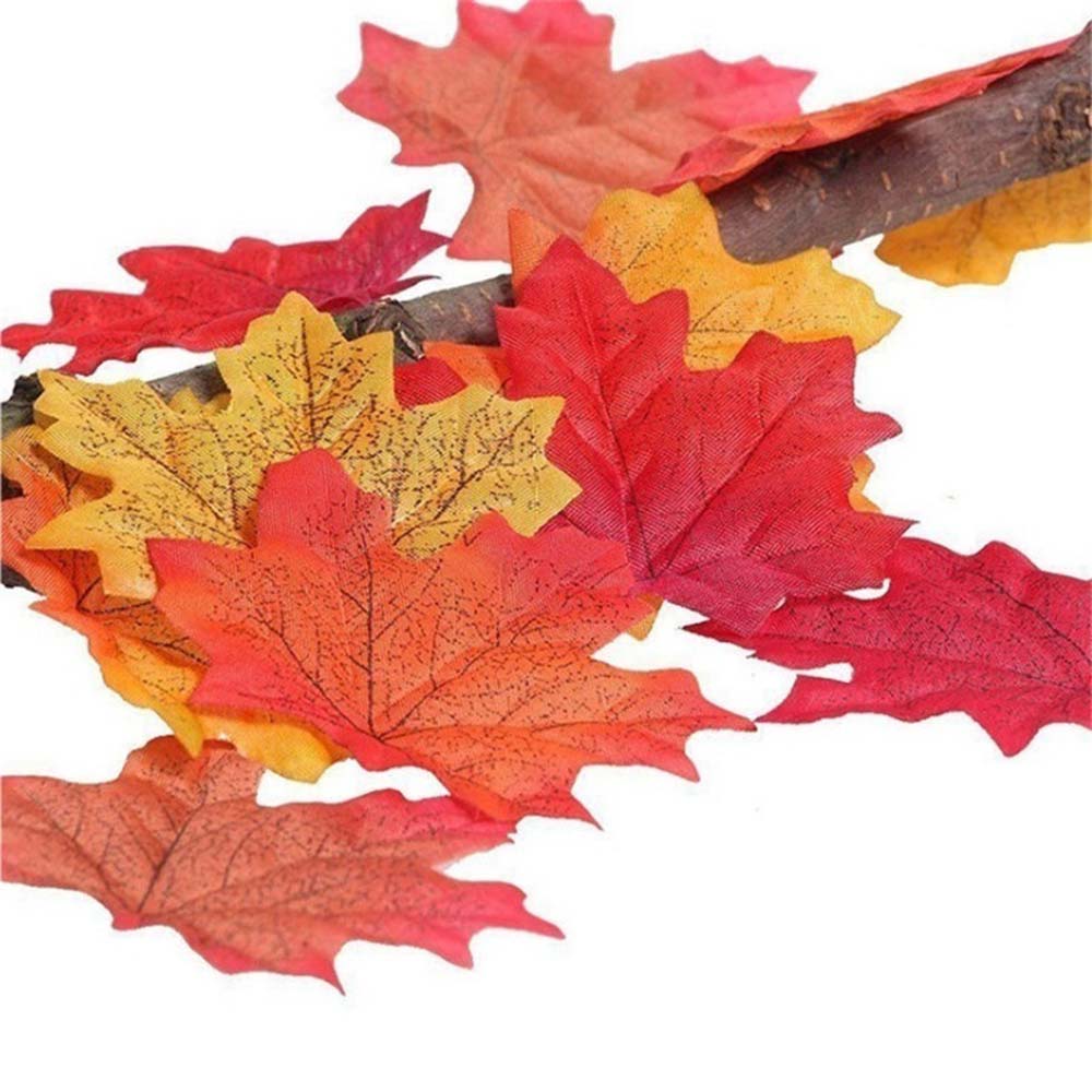 Lot De 24 Pendentifs Feuille D'Érable - Décoration D'Automne - Avec
