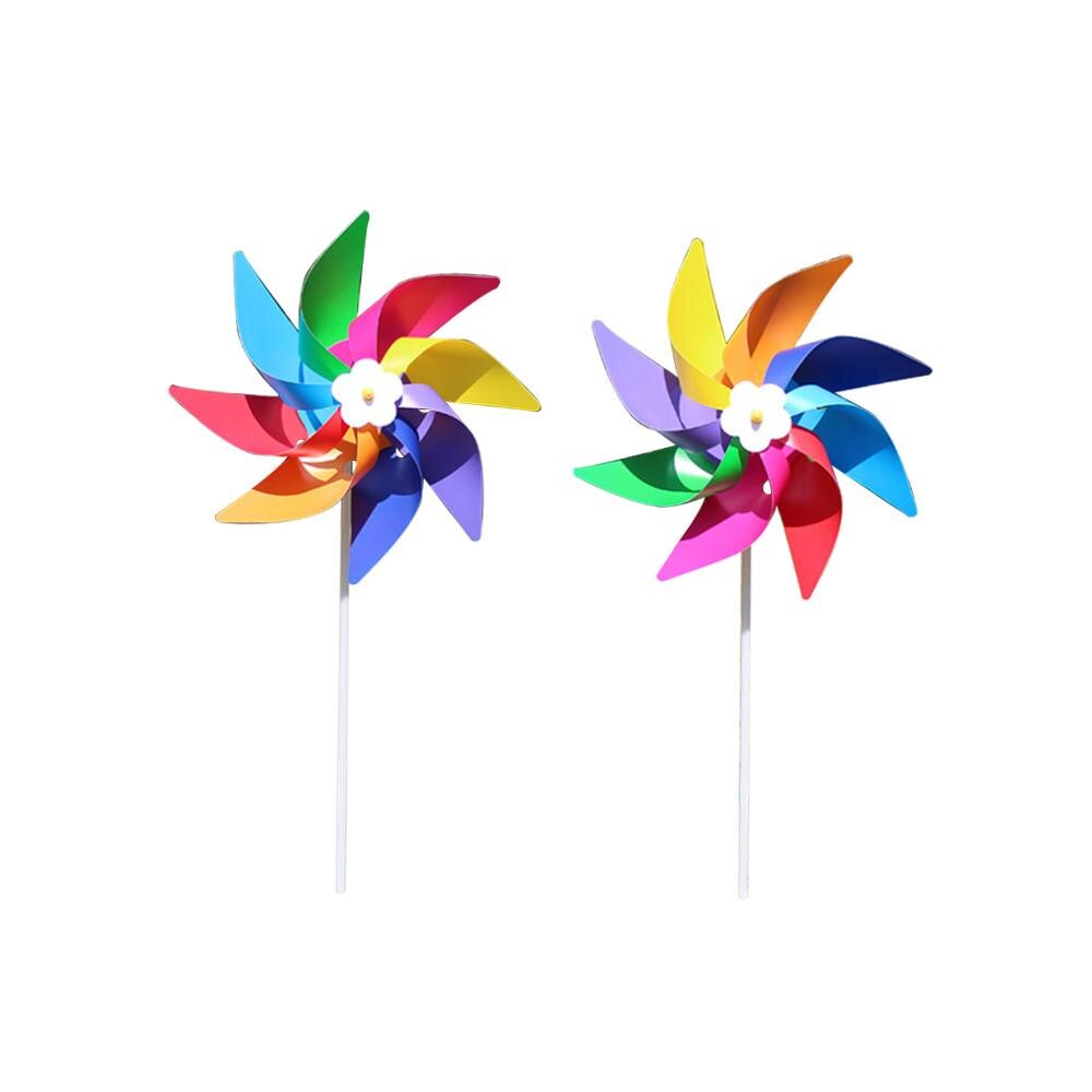 Plastic Kleurrijke Windmolen Wind Spinner Kids Speelgoed Lawn Yard Party Decor Outdoor Handgemaakte