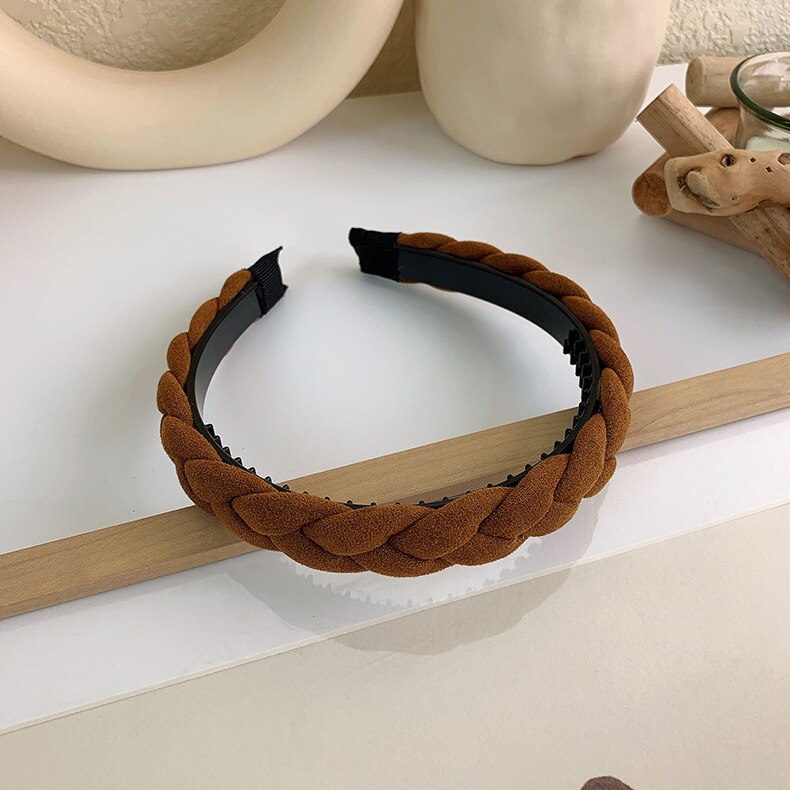 HUANZHI 2021 Trendy Vintage gąbka opaski Pearl Hairbands obręcz do włosów dla dziewczyn głowa kobiety Bezel Band akcesoria do włosów nakrycia głowy: 14
