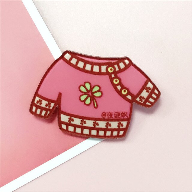 Kerst Badges Leuke Sok Elanden Snoep Broche Acryl Pin Badges Pictogrammen Op De Rugzak Medaille Decoratie Badge Voor Kleding: F