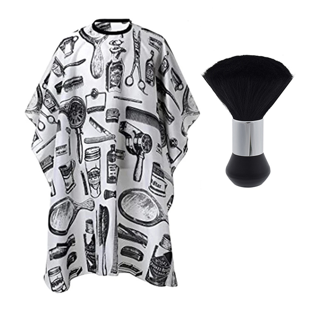 Professionele waterdichte kapperssjaal Bib-papier Set Nylon Kapsalon Kleding Gehakte haarisolator Haarverfgereedschap: Donker Kaki