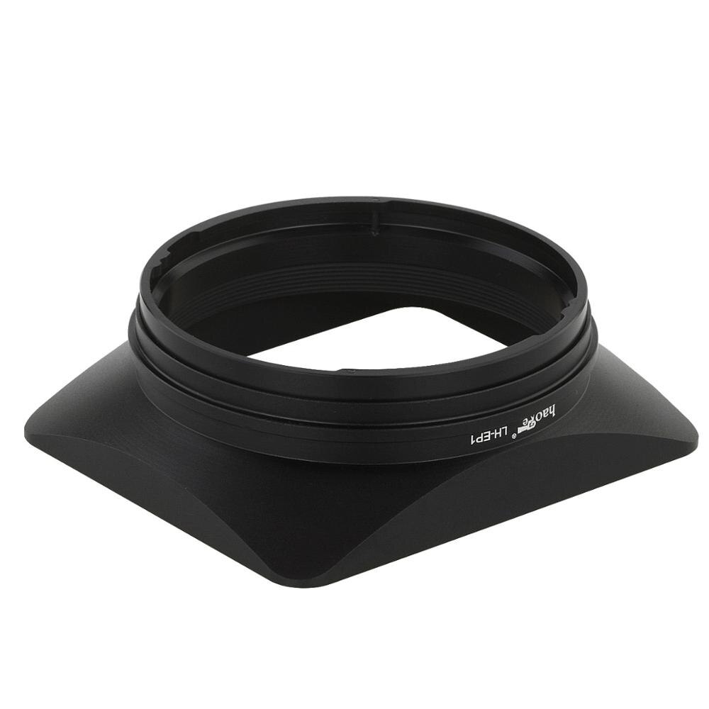 Haoge LH-EP1 Square Metal Bayonet Lens Hood Shade for Sony Cyber Shot DSC RX1 RX1R RX1RII Camera and other E bayonet-mount Lens