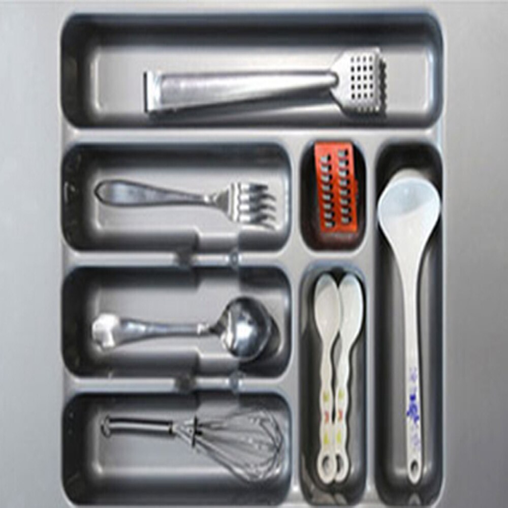 ABS Plastic Storage Trays Home Kitchen Flatware Cutlery Tableware Trays Utensil Kitchen Storage Drawer Organizer Tray