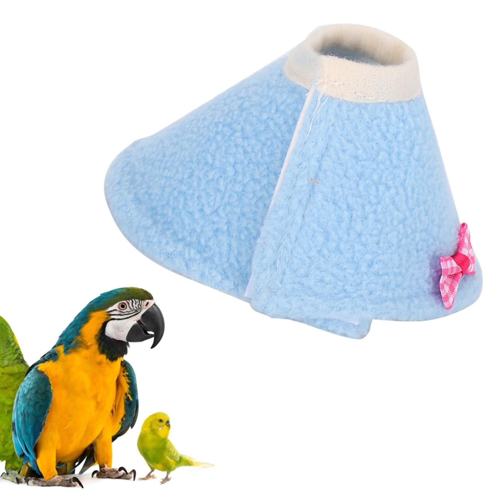Collar de cuello antimordedura para loros, Collar de recuperación ajustable para periquito de pecho rojo, Eclectus, cubierta de Collar a prueba de mordeduras