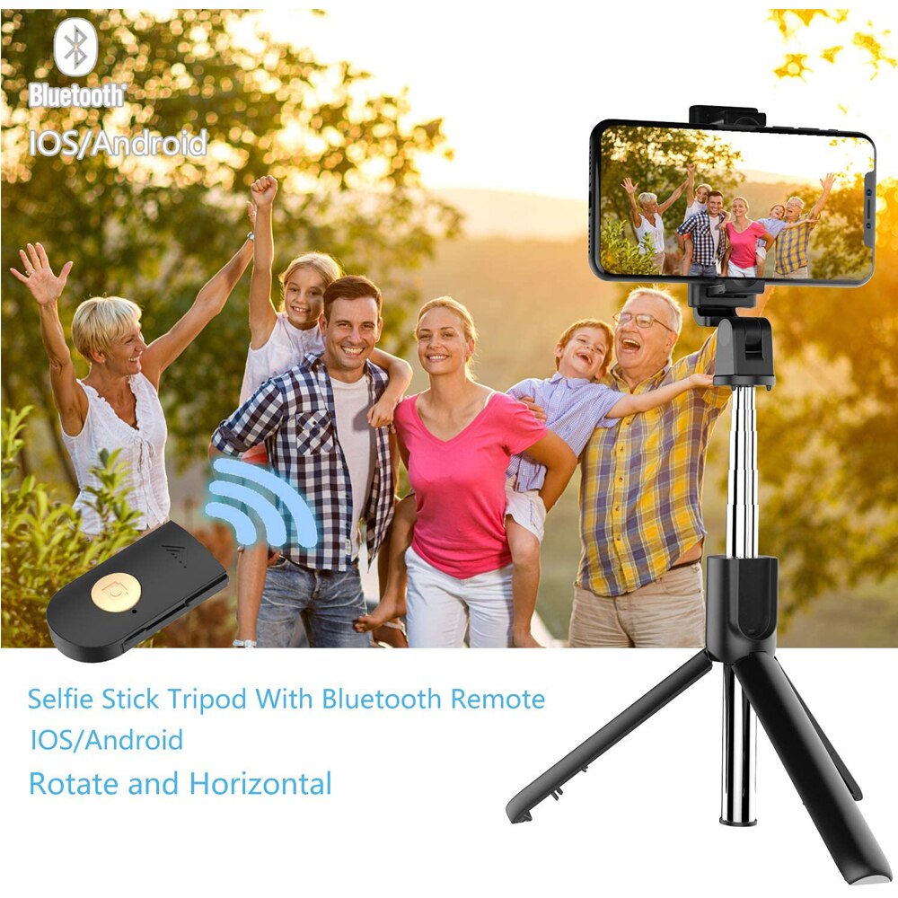 Selfie Stok Telefoon Statief Uitschuifbare Mobiel Statief Stand Bluetooth Afstandsbediening Voor Android Ios Lichtgewicht Voor Thuis En Reizen
