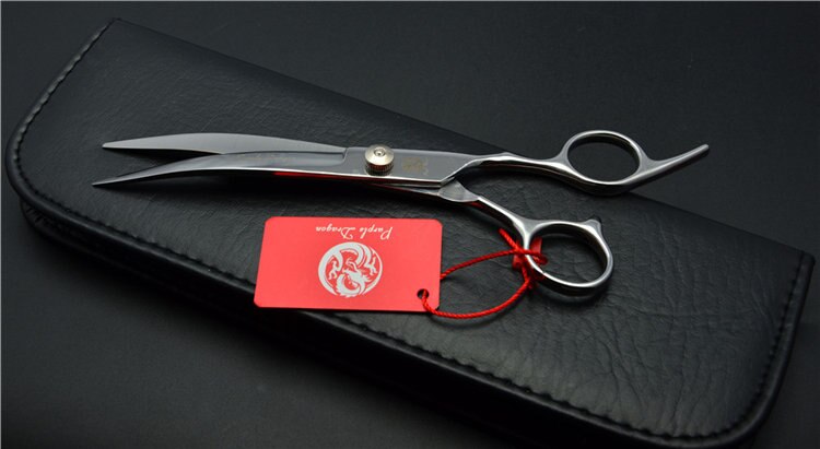 Tijeras de peluquería para Mascotas, cortauñas de corte curvo de dragón púrpura de 6 pulgadas y 17,5 cm, Z4001: Z4001 Yin DC 6Y