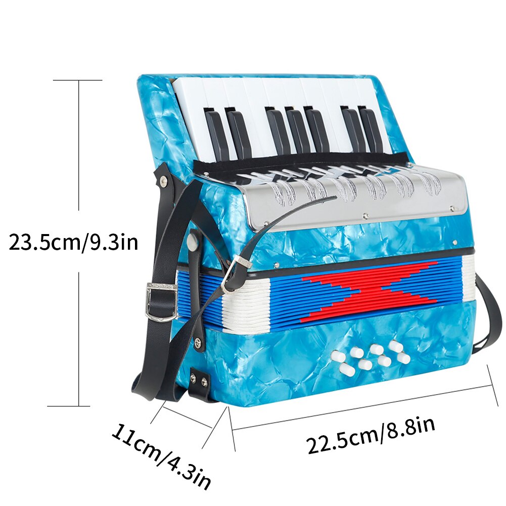 Accordeon Mini Kleine Accordeon 17-Key 8 Bass Educatief Muziekinstrument Voor Kinderen Kinderen Amateur Beginner Vroege Onderwijs