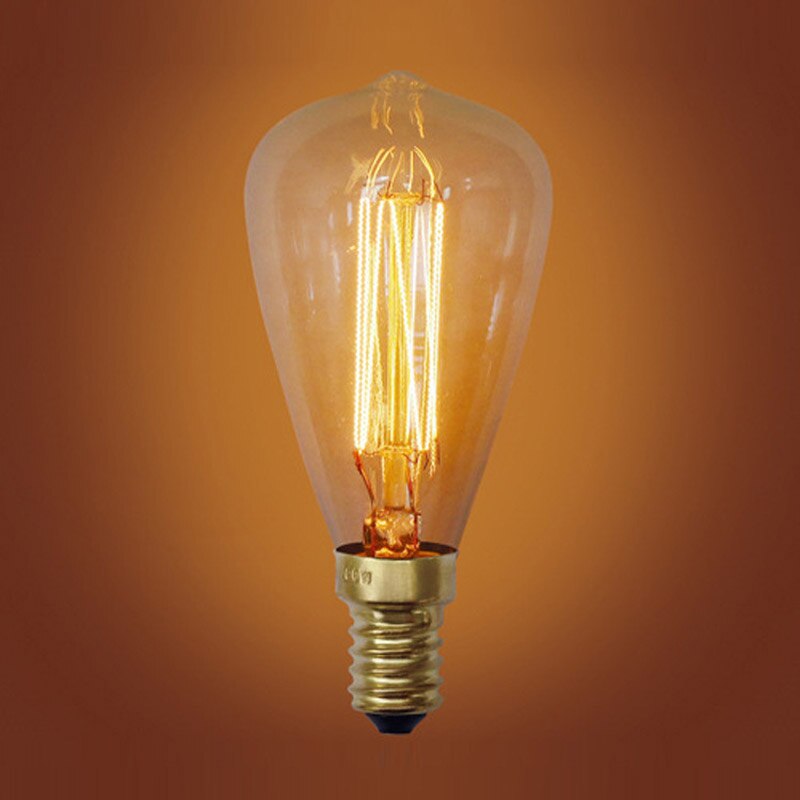 Ampoules Edison Vintage E14 220V ST48 ampoules à incandescence 25W 40W 60W Filament rétro Edison lumière pour suspension