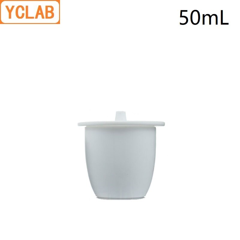 Yclab 50ml ptfe digel med låg poly tetra fluorethylen plast  f4 teflon laboratorie kemi udstyr