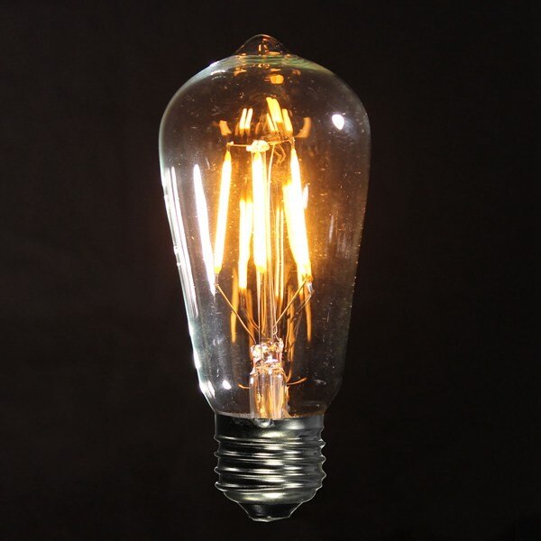 ST64 LED 2W 4W 6W 8W dimmable Gold Filament bulb E27 B22 Light 220V 110V Vintage Edison Bulb Lamp Retro Gold Glass Appearance