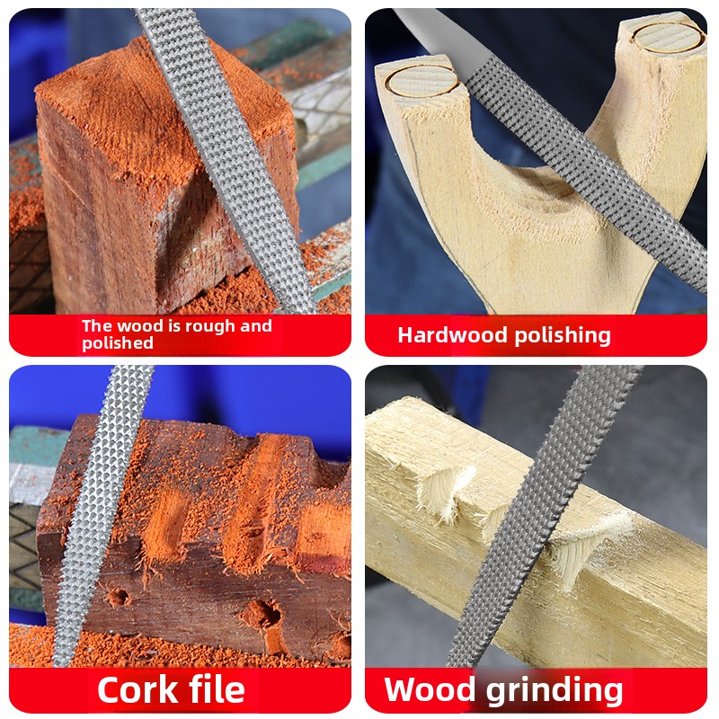 Pilnik robić obróbki drewna, mały pilnik drewniany, pilnik mieszany o grubych zękawaler, płaski półokrągły zestaw narzędzi robić szlifowania twardego drewna
