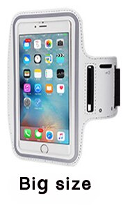 Funda impermeable de deporte correr pulsera para el brazo para Huawei P8 lite P9 P10 mate 8 9 nova plus Y6 pro honor 5C 5X 6X 7 V8: Big White