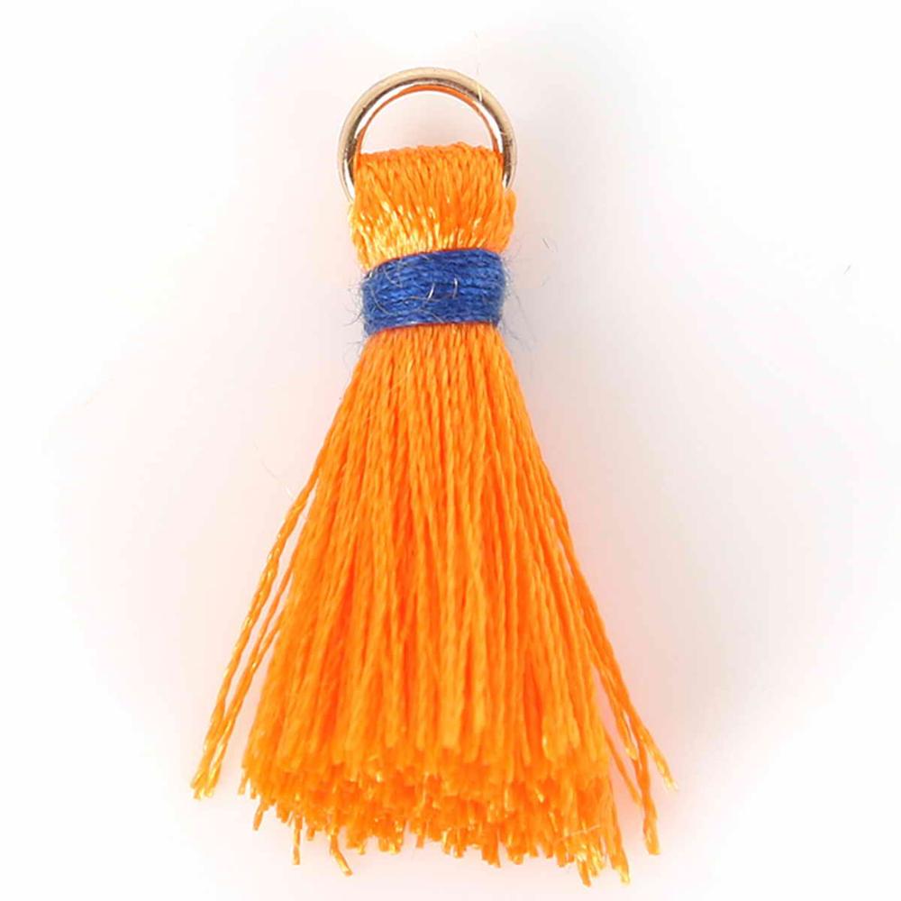 20mm 100 /zak zijden mini kwastjes bedels sieraden maken bevindingen materialen bevindingen & componenten materiaal 18 kleuren: Oranjegeel