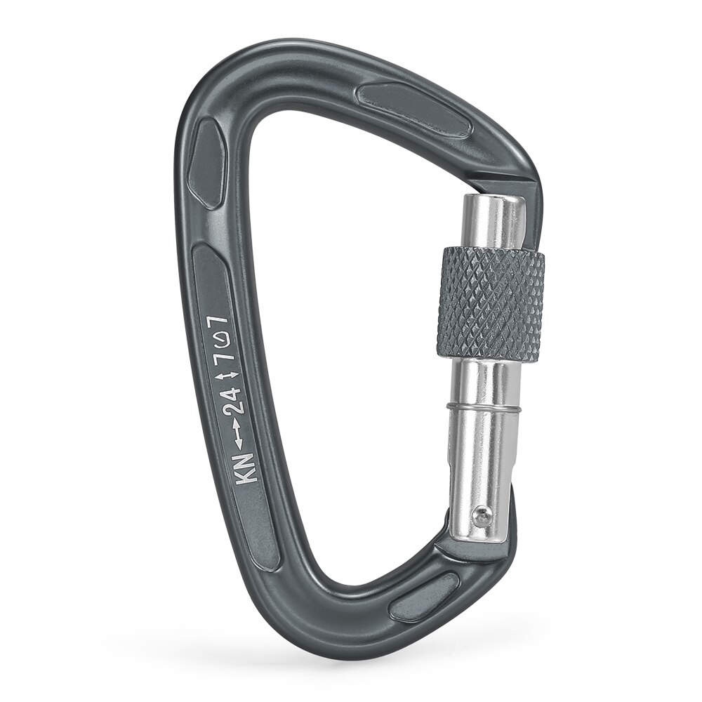 22KN / 24KN Straight Gate Carabiner Non-locking Gate Carabiner Climbing Canyoning Backpacking Hammocks Key Nose Carabiner