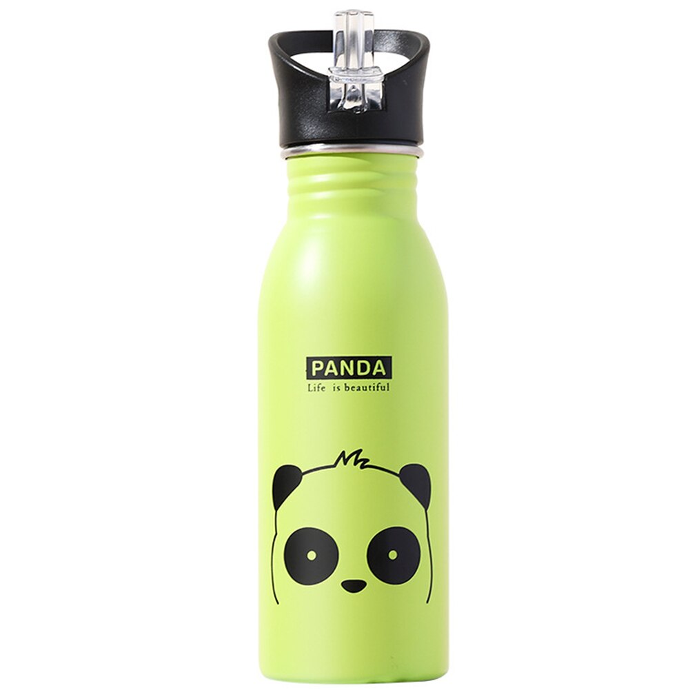 500 Ml Dier Patroon Water Fles Outdoor Sport Geïsoleerde Leuke Cartoon Kids Met Gesp Rvs Bergbeklimmen Camping