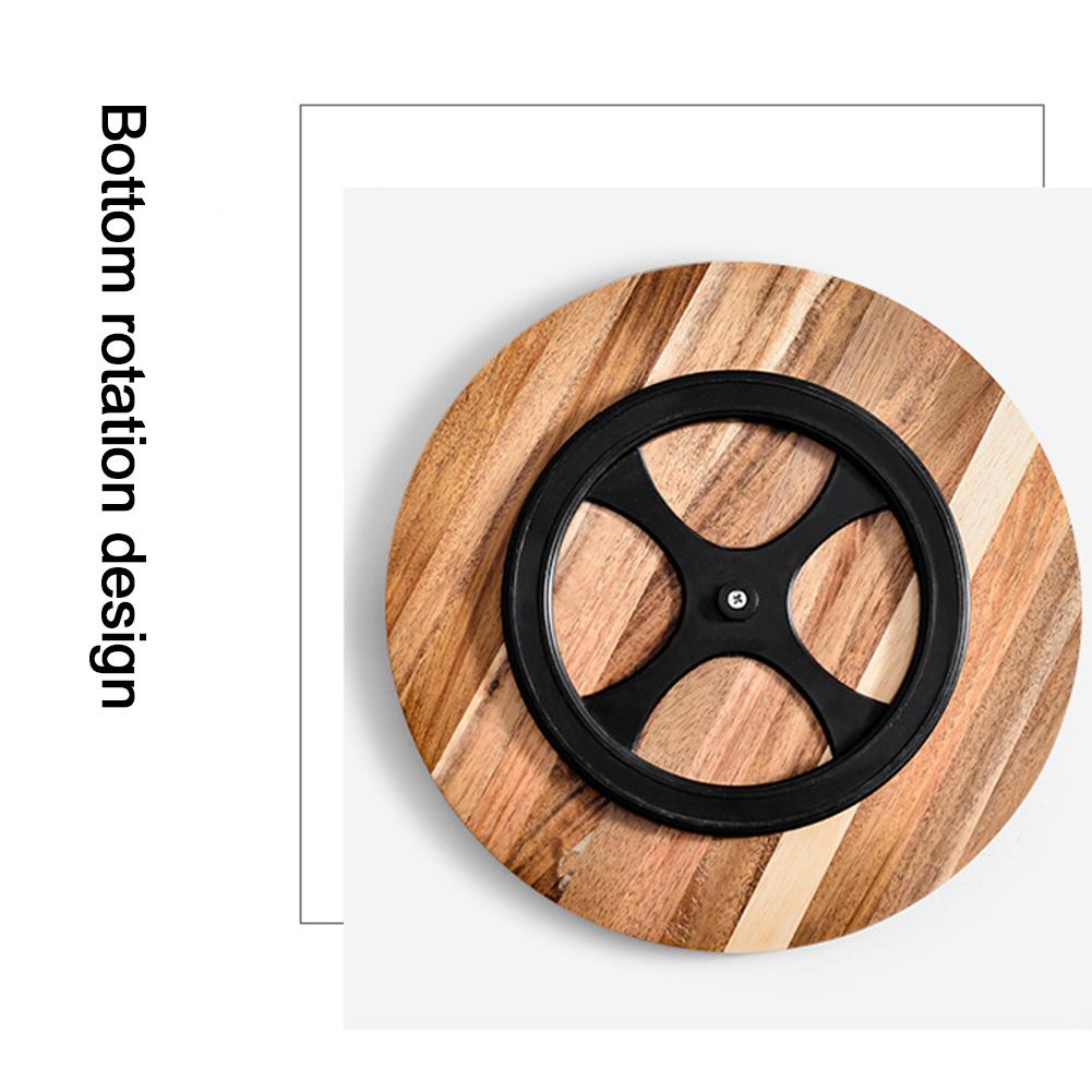 Cake Plate with Glass Dome Wood Cake Tray with Cover for Home Kitchen Baking Acacia Wood