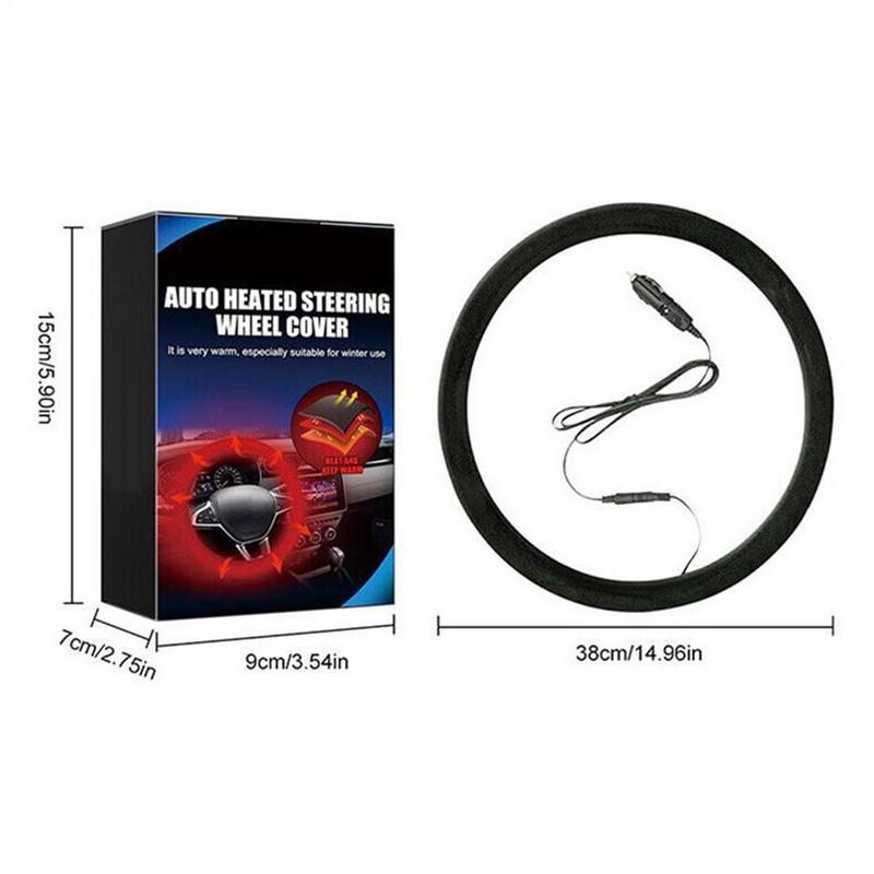 Heated Steering Wheel Cover Comfortable Wheel Hand Warmer Winter Warm Car Heating Hand Warmer Anti-Slip Wheel Car Accessories