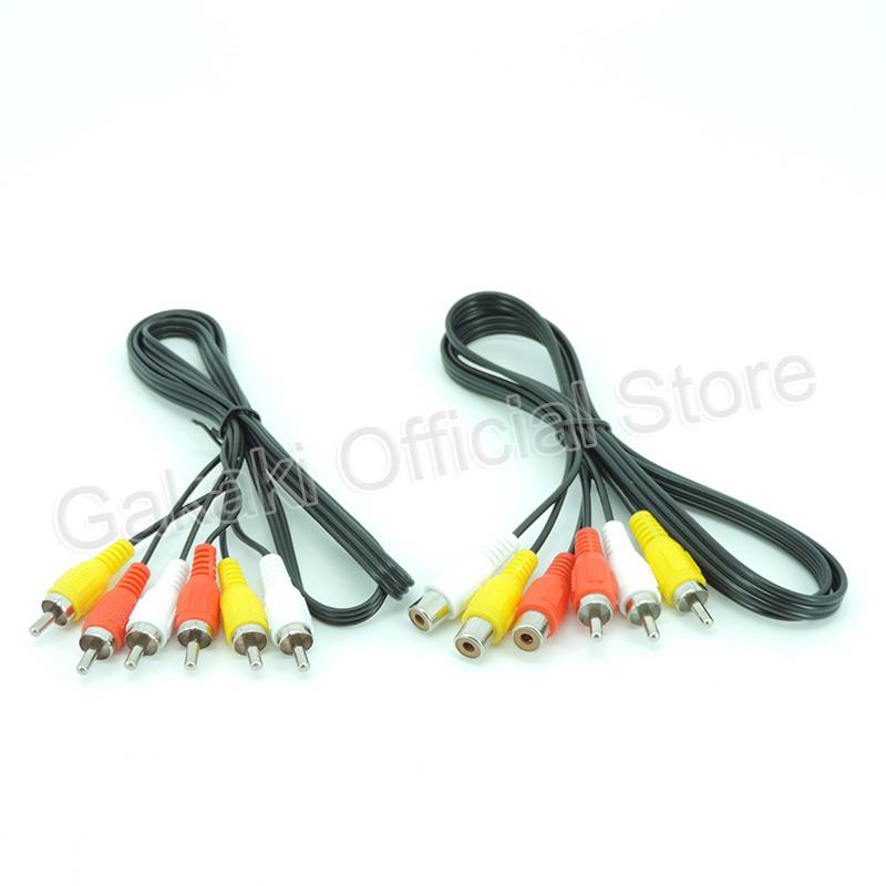 1 M/1.5 M/3 mètres 3 RCA mâle à 3 RCA mâle femelle connecteur Composite Audio vidéo AV câble d'extension câbles de prise