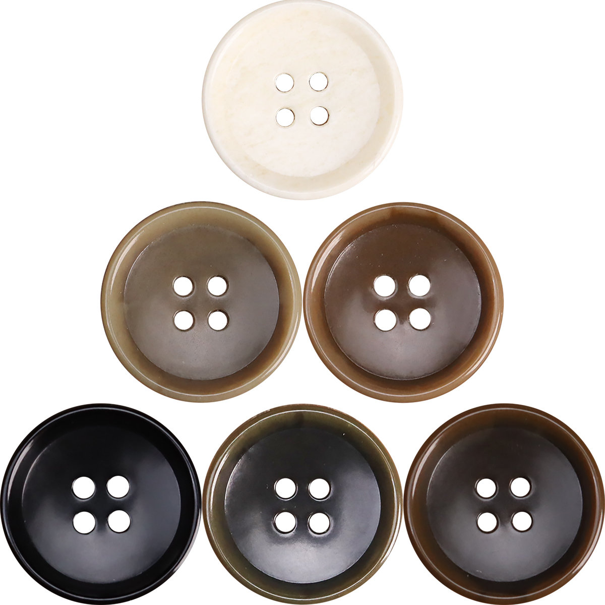 Corozo-Botones de Urea de imitación para ropa informal, botones brillantes de para suéter de cachemira, otoño e invierno, 10 piezas