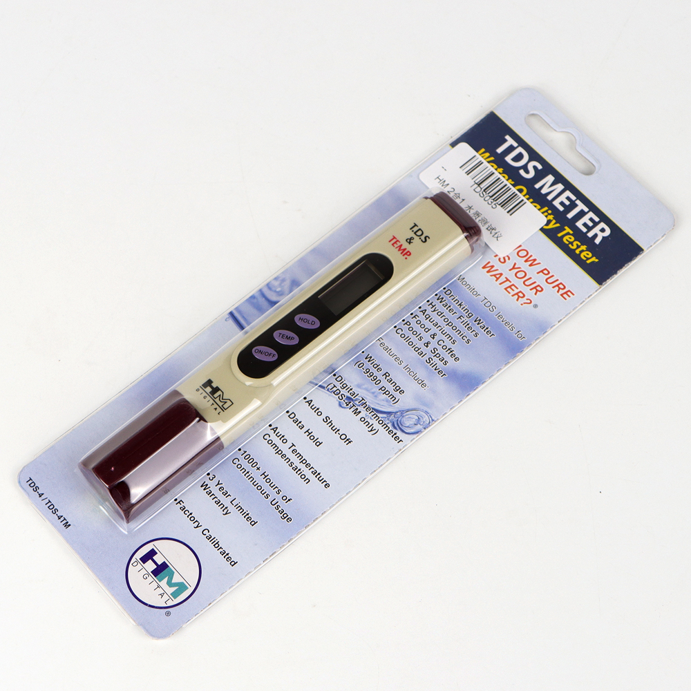 Tds-målerpenn digital vanntester 0-9990 ppm drikkevannsanalysator temperaturmonitor tds-test akvarium hydroponisk basseng: Default Title