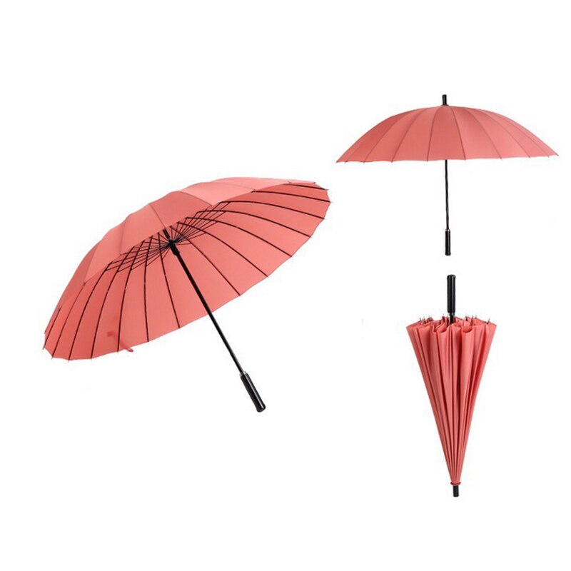 YADA 24 karat Bunte Regenbogen Regenschirm Regen Für Frauen Winddicht Lange Griff Regenschirme Starke Rahmen Wasserdichte Regenschirm YS254: Pink