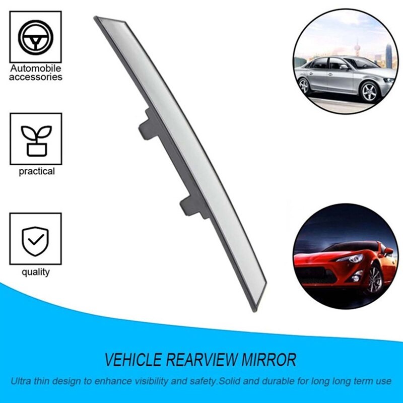 For Truck Vehicle Car Curved Rear View Mirror Auto Interior Clip On Wide Angle Convex Rearview Reversing Mirror Accessories