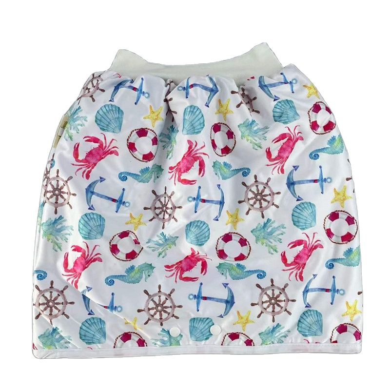 3 Lagen Bamboe Baby Luier Rok Doek Luier Lekvrije Slapen Baby Trainining Jurk Broek Kids Nappy Shorts Rok: 3 / L