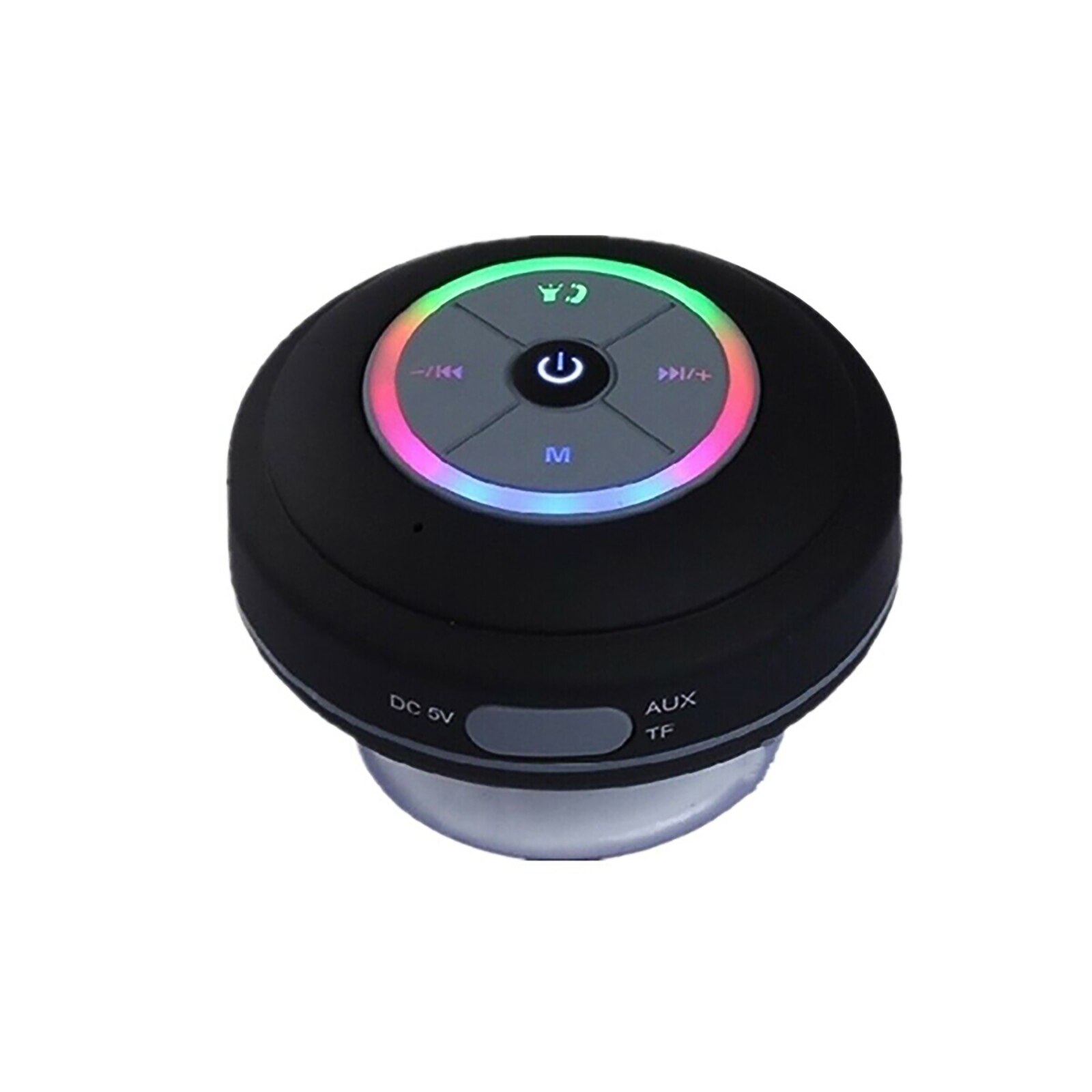 Wireless Portable Bluetooth Speaker Cool Shower Speaker Waterproof Bluetooth Shower Speaker Hands-free Car Portable Speaker: black