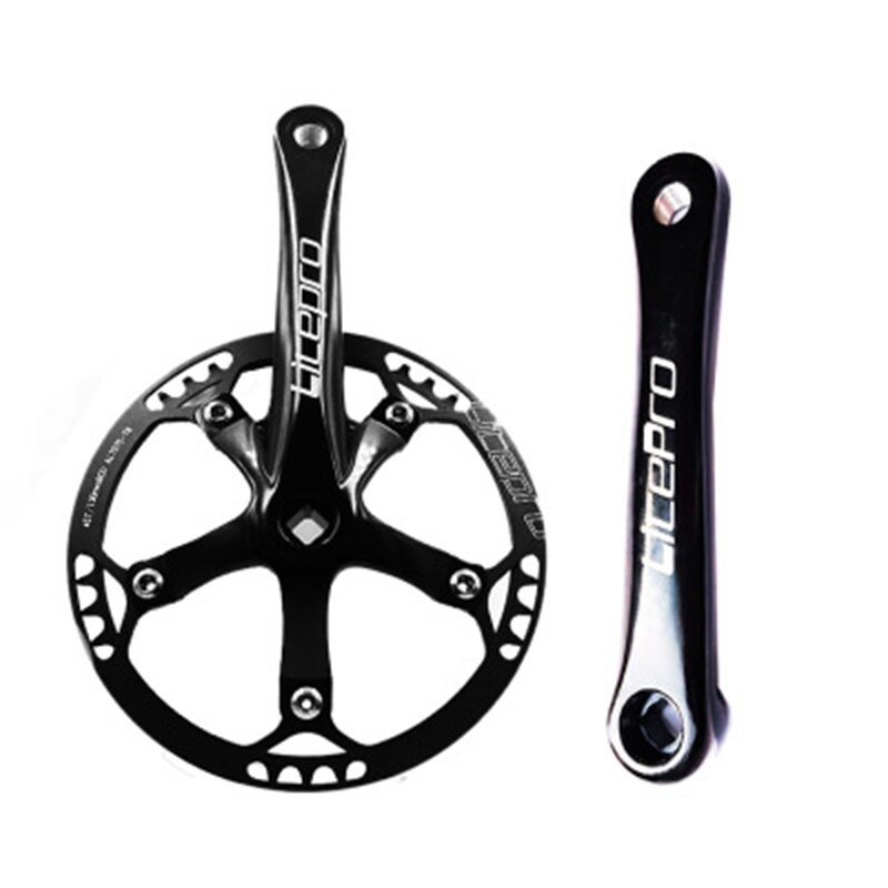 Litepro sykkel kranksett integrert enkelt kranksett krank 45t 47t 53t 56t 58t bcd 130mm for sammenleggbar sykkel sykkel kranksett 170mm