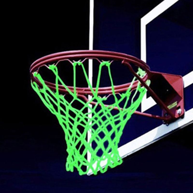 Lysende erstatningsbasketball standardnett for 12 løkker i allværs innendørs eller utendørs tykt lett inn