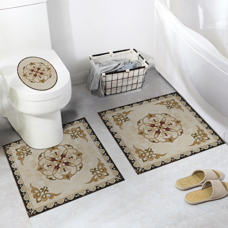 DIY Toilet Sticker Bathroom for Home Decor Decal Poster Background Stickers Modern Floor Mural Self Adhesive Wallpaper: B02