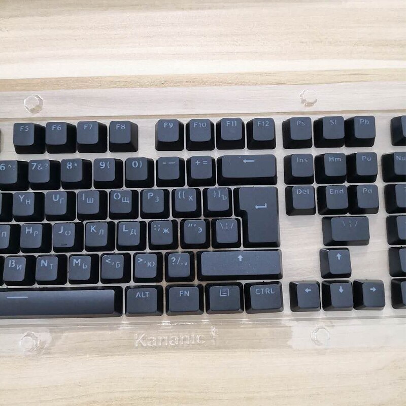 104 russian translucent backlit keycaps for cherry mx keyboard switches