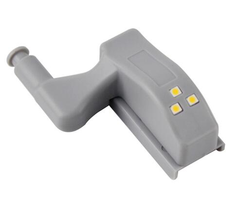 4pc/ lot  dc 12v möbelbelysning led skåplampa automatisk avstängd på gångjärnslampa för garderob köksskåp inre ljussensor: Varm vit