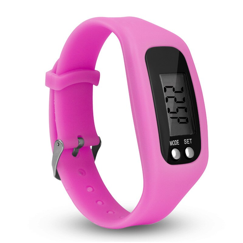 Sports Pedometer Running Step Counter Walking Distance Calorie Counter Pedometer Digital Tracker LCD Fitness Watch Bracelet: E
