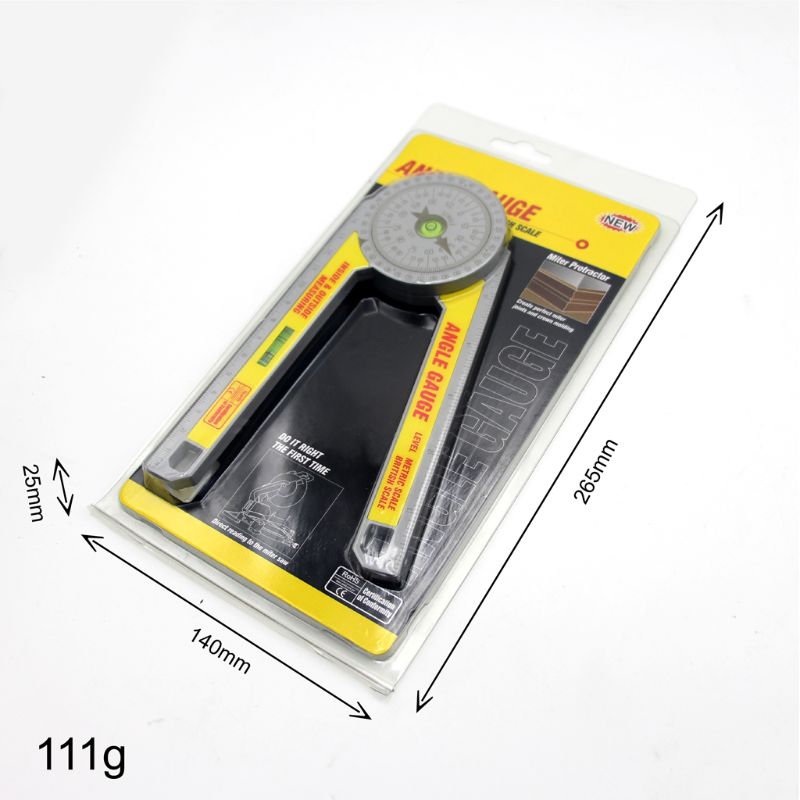 360 Degree Miter Saw Protractor High Accuracy Angle Finder Measuring Ruler Tool