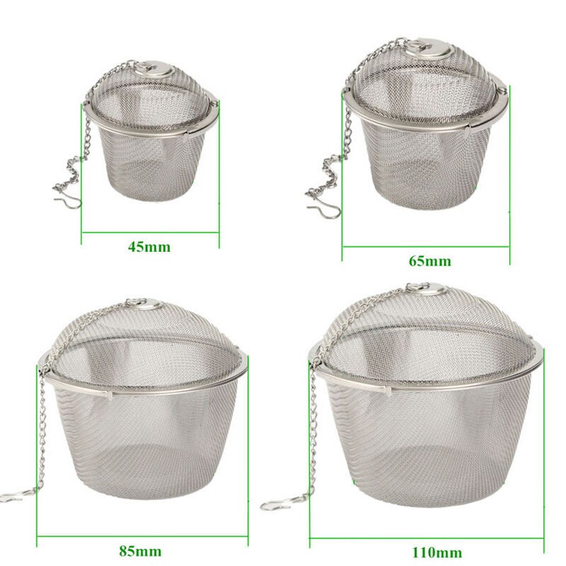 Bola de bloqueo de infusor colador de té de acero inoxidable té y especias utensilios de cocina para bolas de hierbas