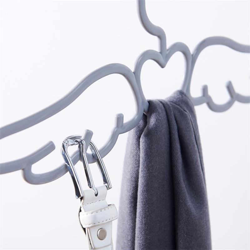 5 pcs/lot Angel wings Clothes Hangers Children Adult Shirt Trouser Coat Hanger Clothes Multifunction Non-Slip Accessories Rack